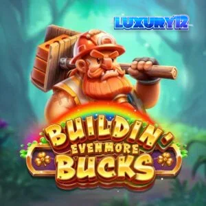 Tampilan antarmuka permainan slot Buildin’ Even More Bucks dengan karakter Lenny dan krunya.